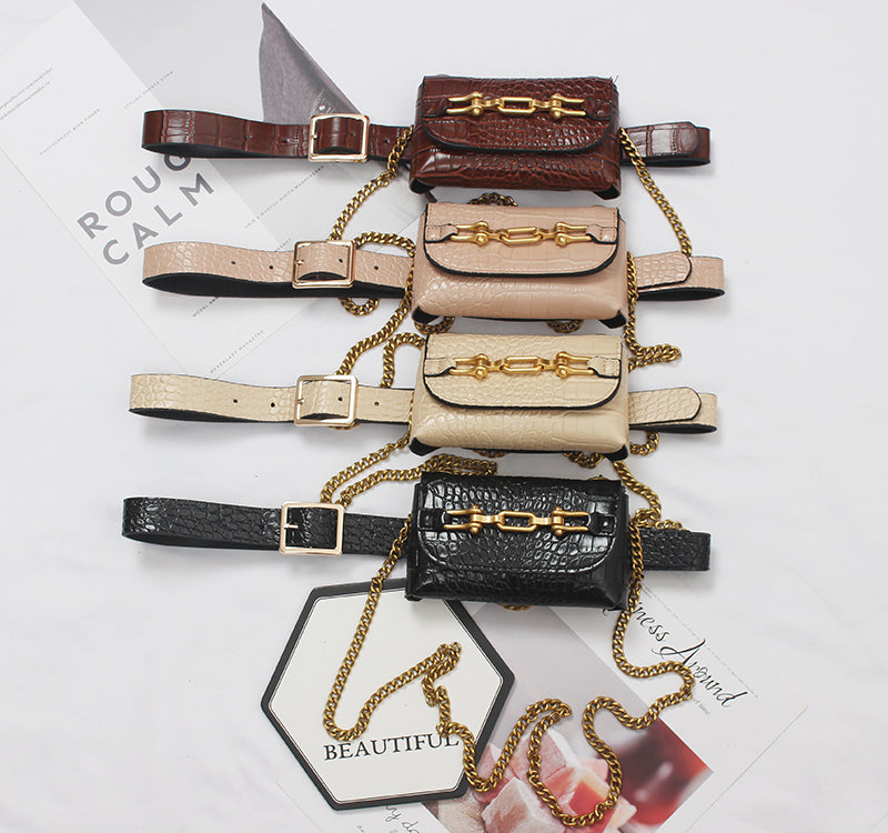 FashionGirl Cintura con mini borsetta in pelle
